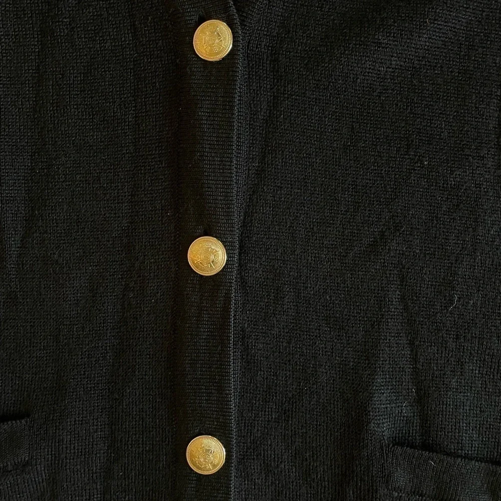Vintage Essential Elements Wool Blend black Cardigan